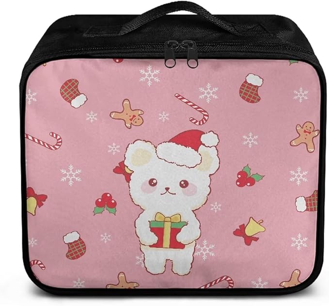 Rnyleeg Pink First Aid Bag Empty Christmas First Aid Kit for College Dorm Cute Emergency Medical Trauma Bag Travel First Aid Pouch
