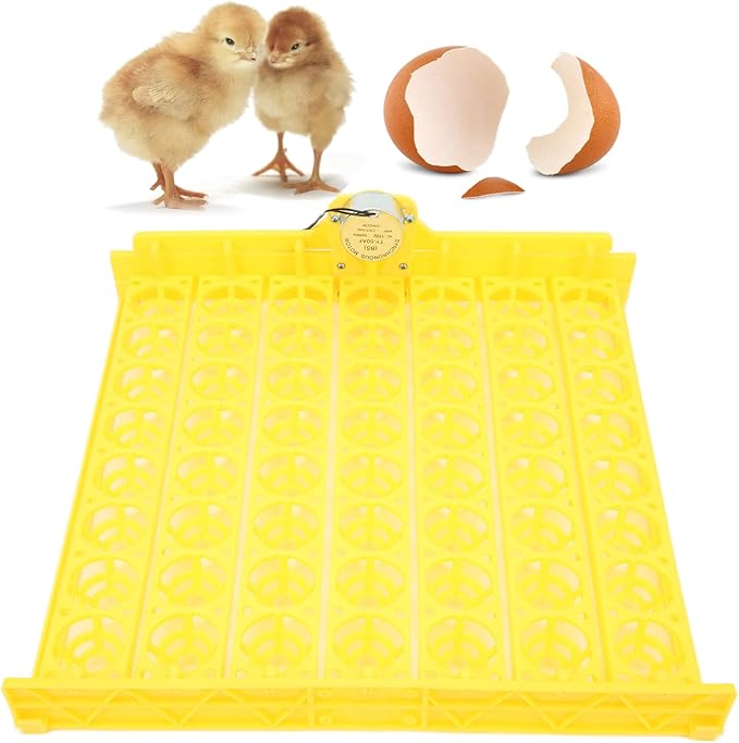 Zerodis Automatic Egg Turner, 110V Swing Around 45 Degrees to Turn The Egg Tray Egg Hatching Tray 56 Eggs Fully Automatic Incubator(Below 110V)