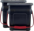 5 Gallon Heavy-Duty Plastic Bucket Tote – Black Multi-Use Storage Container, Reinforced Handle, Sturdy Load-Bearing, Deformation-Resistant, Ideal for Adult Household/Garage Organization (2Pack)