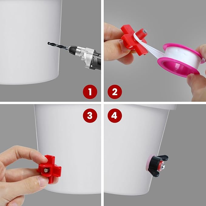 12Pcs Chicken Nipple Waterer Kit,Chicken Feeder and Waterer Set,Automatic Poultry Nipple Waterer Set for Bucket Chickens Feeders,Red Poultry Watering Saving System for Outdoor Chickens Coop