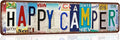 Happy Camper Sign Vintage Metal Tin Signs Funny Happy Camper Decor Camping Accessories For Rv Camping Street Signs Camper Decorations 4x 16 Inches