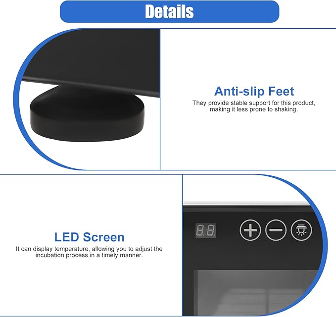 Reptile Incubator, 6.08Gal Portable Scientific Lab Incubator Digital Incubators Cooling Small Reptiles Eggs Temperature Control with LED Display & 3 Tier Removable Shelves for Hatching Chicks