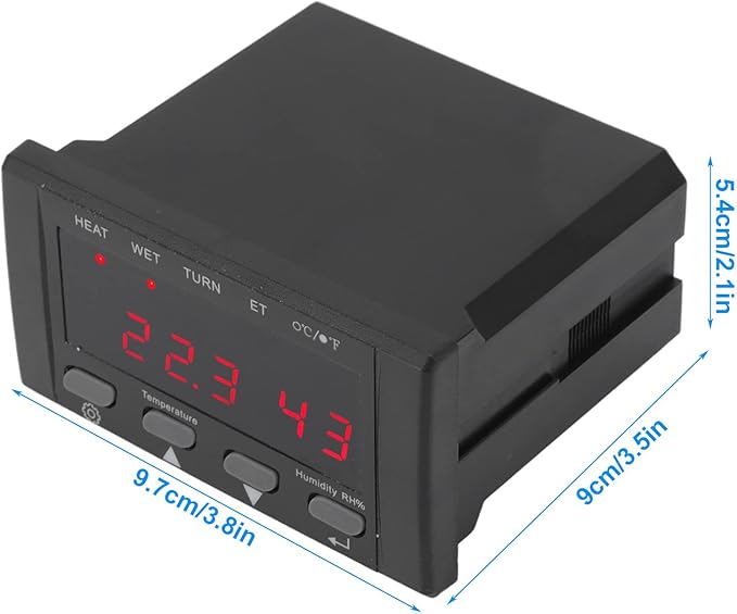 Digital Temperature Controller, 220V/110V Automatic Egg Incubator Thermostat Incubator Temp Humidity Controller