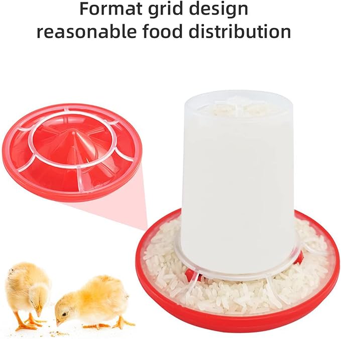 Chick Waterer Feeder Automatic Poultry Waterer Food Containers for Chickens Birds Pigeons Quails Easy to Use