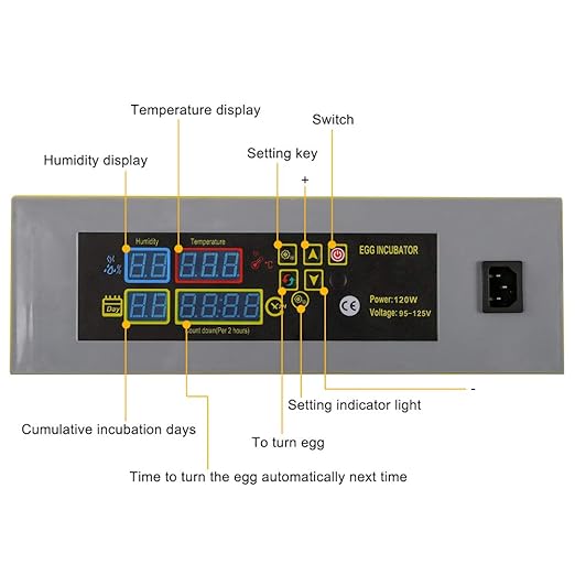 Incubator for Chicken Eggs, 112 Egg Automatic Incubator with Auto-Turning & Digital Control, Transparent Poultry Hatcher for Duck Quail Goose Parrot, Energy-Saving Incubator with Temperature Control