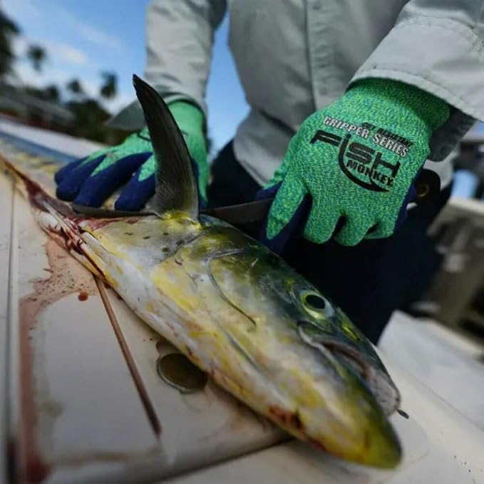 Fish Monkey Filet Gripper Glove Cut Resistant Quick Dry Breathable Second Skin Fit Fishing Non Slip Glove for Men and Women