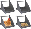 4 Pack Nesting Boxes for Chickens, Chicken Nesting Box for Laying Eggs, Durable Chicken Laying Nest Box for Hens, Ducks and Poultry, Gray