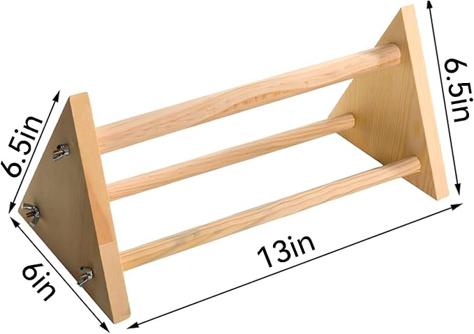 Chicken Perch for Coop -size13 L x 5.9" W x 6.5" H- Heavy Duty Poultry Roosting Bar with Natural Pine Wood-Durable Chicken Coop Accessories，Chick Perch Training Toys for Bird Baby Chicks Parrot
