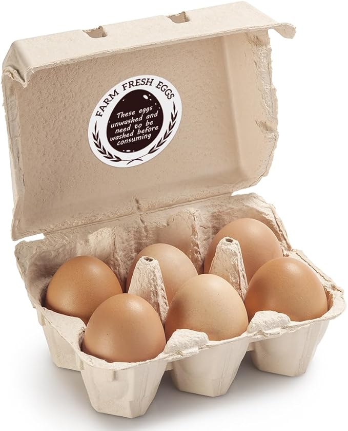 320 Pcs Egg Carton Labels, 2 Inch Round Farm Fresh Egg Sticker PET Adhesive Egg Packaging Sticker for Box Container Carton Farm Supplies