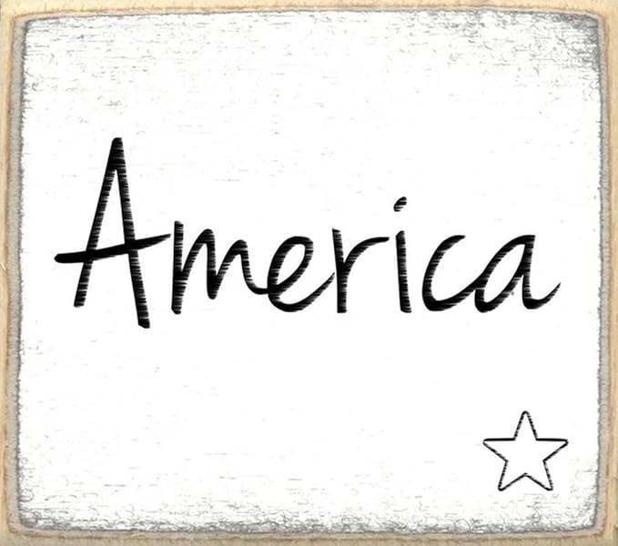 Farmisms 3x3 Inspirational Wooden Rustic Country Signs for Country Farm Living –America