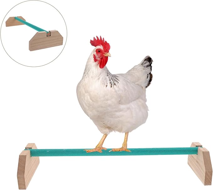 Natural Wood Chicken Perch Brooder Bracket Roosting Bar Stand for Baby Chicks and Birds Indoor Use Pet Playground Accessory