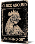Heuhuww Funny Chicken Signs Vintage Chicken Coop Decor Tin Sign For Home Bar Farmhouse Farm 12" x 8"(H7)