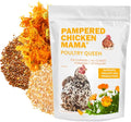 Pampered Chicken Mama Mealworm, Black Soldier Fly Larvae, Corn, Flax, & Herb Treat (10 Pounds) for Backyard Chickens, Healthy Layer Feed & Supplies for Pet Chickens Poultry Queen Treat for Hens