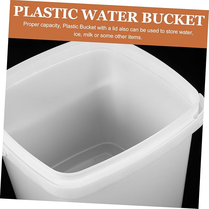 Healifty Portable Plastic Water Bucket with Handle Square Storage Container for Home Garden Farm Multipurpose Utility Bucket for Liquids Cleaning and Gardening Tasks