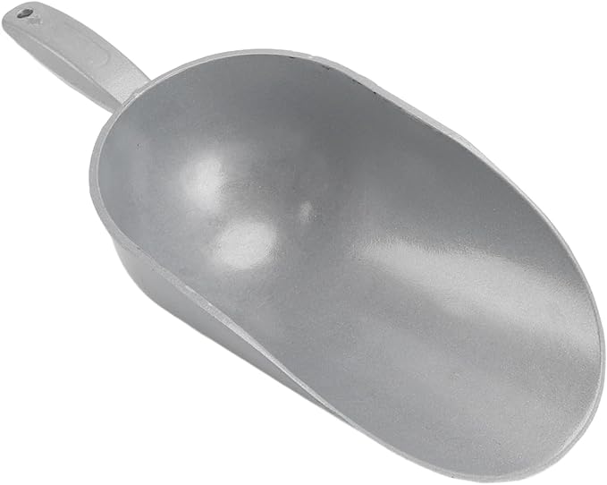 Aluminum Alloy Pet Food Scoop, Erosion Multipurpose Grain Shovel, Designed for Poultry Feed, Hold 1.05 to 1.3kg Granular Feed or 1.4 to 1.65kg Powder Feed