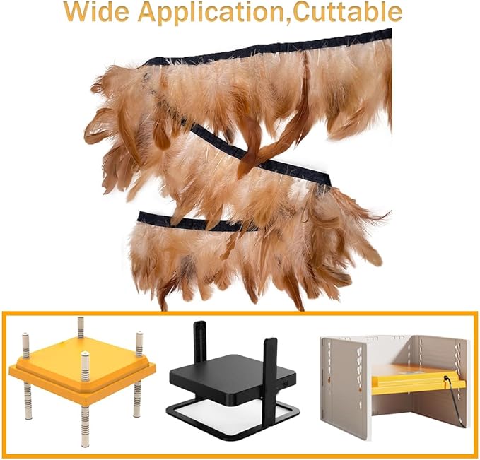 Hen Feathers for Chick Brooder Plate Cozy Coop Heating Panels Warming Insulation Pad, Keep The Chicks As Warm and Safe As A Hen's Embrace Chicken Starter Kit Cuttable Fits Most Brooder (6.6ft)