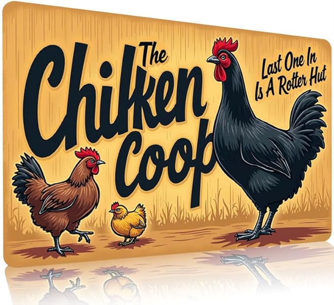 Chicken Coop The Fluffy Butt Hut Last One in is A Rotten Egg Outdoor Decorative Tin Sign for Yard Patio Farmhouse 12x16 Inch