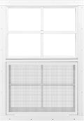 1 Pack Shed Window 18" x 27" Flush Mount Window with Tempered Glass,House Small Windows,Household Sliding Windows for Chicken Coop, Playhouse, Household, Garage