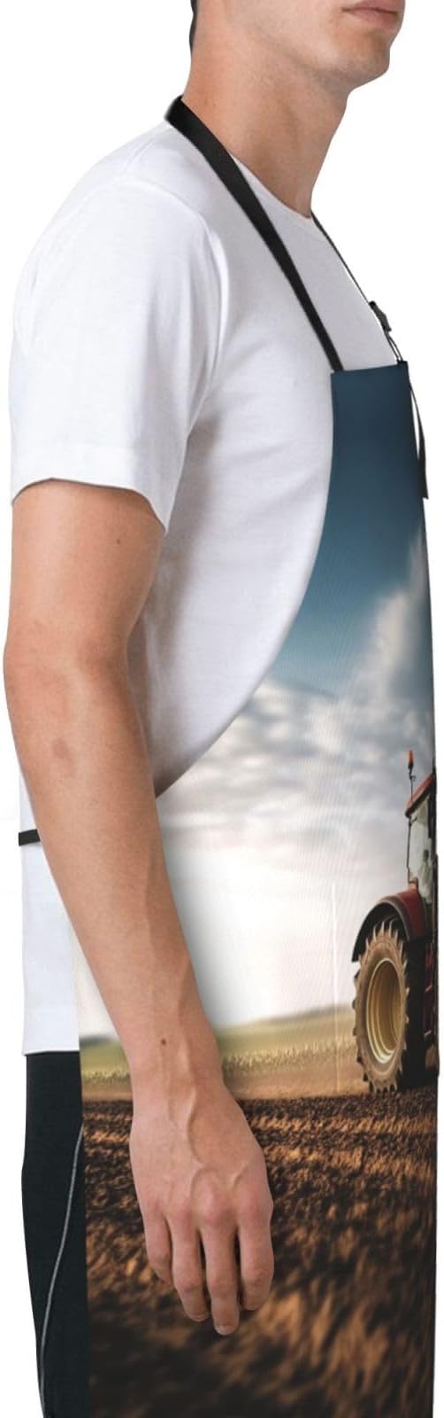 Kitchen Aprons for Men Women Waterproof Apron with 2 Pockets Whale Tail Apron Adjustable Bib Aprons