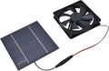 Luqeeg 10W Solar Powered Exhaust Fan, Single Fan Solar Panel Kit for Chicken Coops Greenhouses, with Applicable Scope for Household, Greenhouse, Material