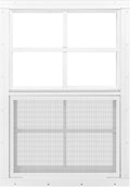 1 Pack Chicken Coop Window 12" x 18", Sliding Shed Window with Tempered Glass, Flush Mount Small Windows for Playhouse, Garage, Household Use