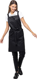 Aquasafe Water-Repellent Cross-Back Bib Apron - Unisex One Size