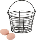 Little Giant® Large Egg Basket Kit | Chicken Egg Basket with Ceramic Eggs | Egg Collecting Basket Kit (Brown Eggs, Small Basket (8 Inches))
