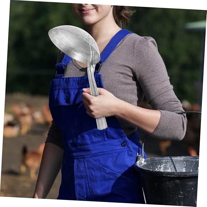 Iron Spoon Farming Heavy Duty Metal Ladle Scoop for Horse Feed Bucket Garden Supplies