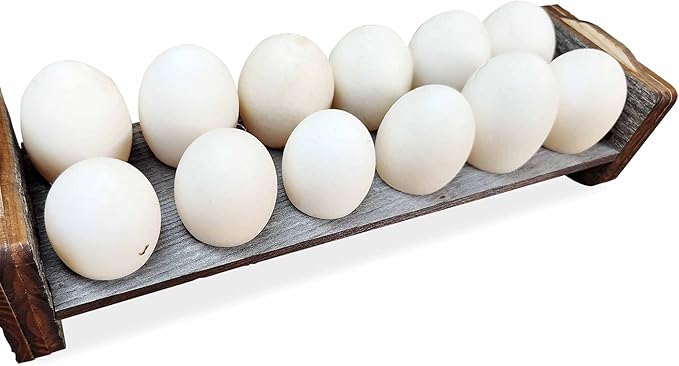 Rockin' Wood Egg Holder Tray- Countertop Stackable Egg Rack For Fresh Eggs - Made in the USA with real rustic reclaimed wood - egg sorter - wood egg tray (Single Tray)