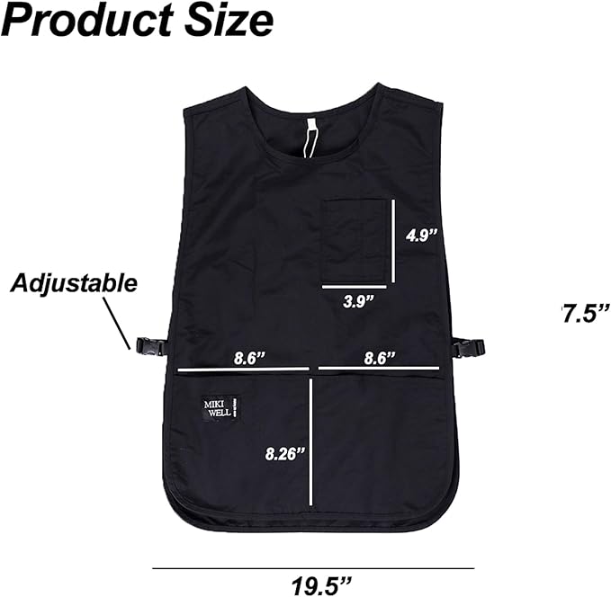 Waterproof Unisex Cobbler Apron with 4 Pockets Vest Style Ultralight Chef Waiter Work Overalls