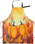 Shark Jumping Home Aprons 2 Pockets 33"×28" for Men Women, Ocean Sea Waterproof Kitchen Cooking Bib