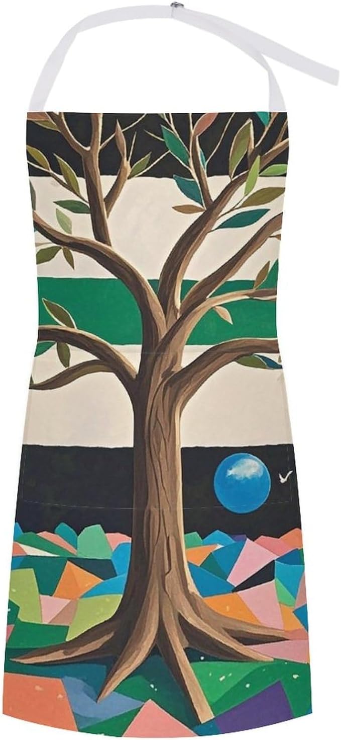 Waterproof Apron Adjustable Bib Aprons with Pockets Smiling Apron Kitchen Aprons for Women Men