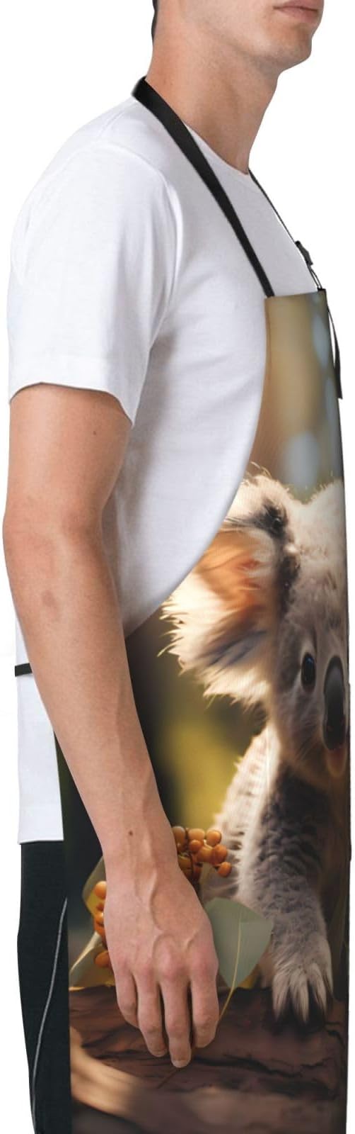 Dogs and Roses Heavy Duty Waterproof Apron with Pockets for AdultsResistant Grilling, Gardening, Painting