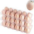 120 Pcs 12 Count Plastic Egg Cartons Cheap Bulk, 2x6 Grids Clear Empty Egg Cartons, Clear Egg Containers for Fresh Chicken Eggs for Chicken Farm Business Market, Refrigerator Use