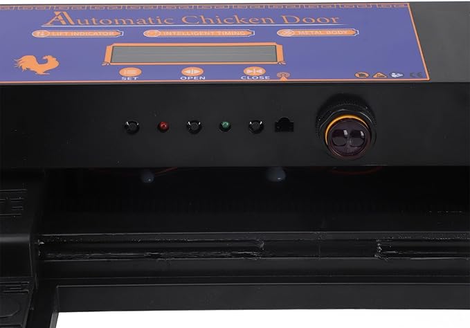Automatic Chicken Coop Door Opener with Timer and Manual Mode Double Open Type LED Display Infrared Sensor Anti Pinch for Chicken Duck Goose Poultry Farm (US Plug)