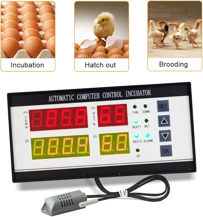 Professional Incubator Controller Digital Egg Incubator Temperature Humidity Controller XM-18ZH