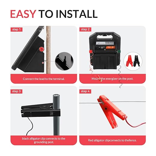 Solar Electric Fence Set: MINI400 + MINI250 Solar Electric Fence Charger, 0.3Joule & 0.18Joule for Versatile Protection