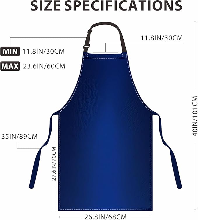 GoldPig Heavy-Duty Waterproof Apron, Chemical Resistant Rubber Vinyl for Industrial, Lab, Kitchen, Butcher & Grilling (40")