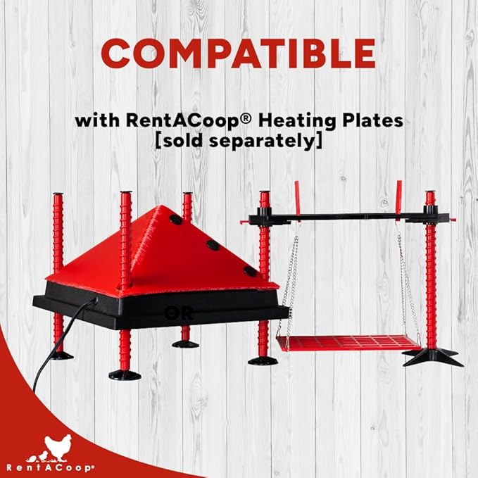 RentACoop Chick Swing and Versatile Chick Feeder Waterer and Accessory Stand Set