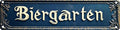 Vintage Tin Biergarten Sign Retro Metal Sign Suitable For Home Street Shop Garage Bar Farm Garden - Multi-Purpose Metal Sign For Indoor/Outdoor Use Plaque 4x16 Inch