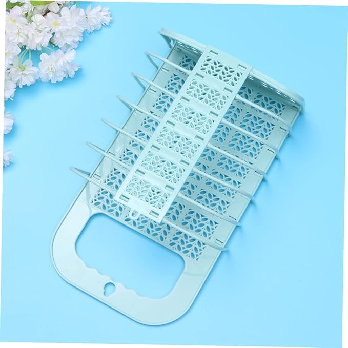 PRETYZOOM Foldable Sky-blue Fruit and Vegetable Storage Basket Wall-mounted Organizer for Laundry and Sundries Small Easy to View Design Multifunctional Chicken Feeding Toy