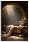 He Is Risen Canvas Easter Empty Tomb of Jesus Wall Decorations Religious Spring Art Christian Easter Pictures Wall Art Canvas Roll 20x30 inch