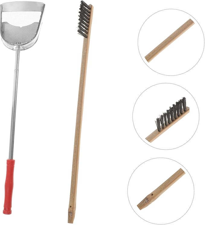 2pcs Bird Cage Cleaning Tools Set Brush and Shovel for Parrots Essential Accessory for Maintaining Clean Habitat