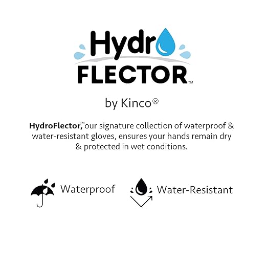 Kinco 381P-XL, Hydroflector Grain Buffalo Leather Work Gloves - Water-resistant Full Grain Buffalo Full Fingers with Easy-On Cuff - Puncture Resistant - Equipment Operation, Indoor & Outdoor - XL