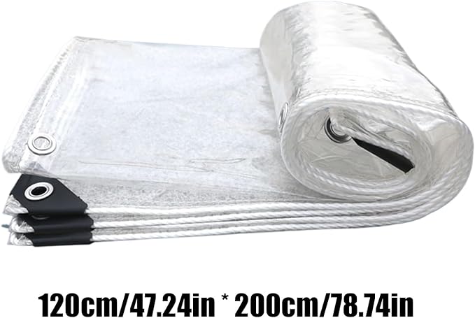 Poultry Enclosure Cover - Transparent Chicken Coop Tarp, Waterproof Insulated Outdoor Shield, Heavy Duty Durable Design, Adjustable Cord Fastening | Protective Cover for Backyard Garden Lawn Farm