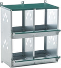 Chicken Nesting Boxes, Nesting Boxes for Chickens, Roll Out Chicken Nest Box, Metal Chicken Egg Laying Box with Swing Perch and Rollout Egg Collection for Chicken Coop