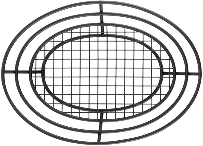 G.E.T. 4-38814 Black Oval Metal Wire Basket Iron Powder Coated Wire Baskets Collection