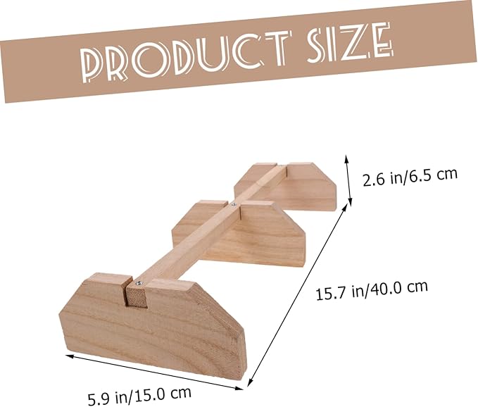Wooden Chick Perch Stand for Brooder Chicken Roosting Bar Natural Finish Heavy-Duty Chicken Toy for Coop Suitable for Chicks and Birds