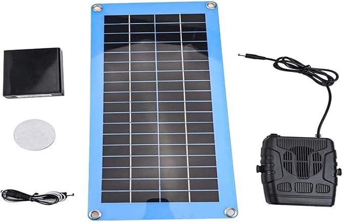 20W Solar Panel Heater, Monocrystalline PET Polysilicon, Dual USB Ports, Waterproof DC Head For Outdoor Camping, RVs, Winter Pet Houses(30W)