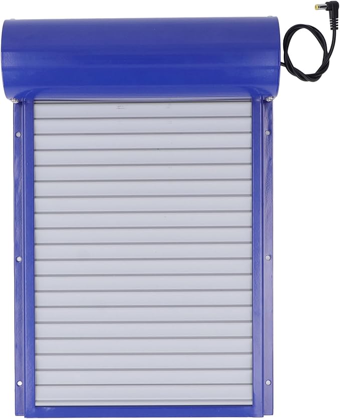 Pilipane Automatic Chicken Coop Door Solar Powered Programmable Timer Control Aluminum Chicken Door for Poultry Safety Iron Sheet Metal Plastic 37x24.7cm